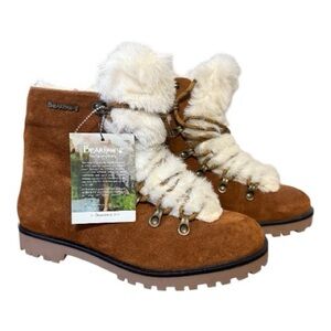 BearPaw Women's Tan and Cream Winter Boots